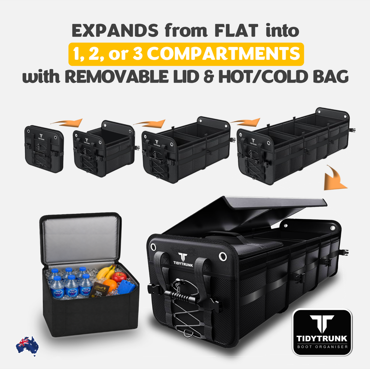 TIDYTRUNK Car Organiser & Insulated Cooler Bag
