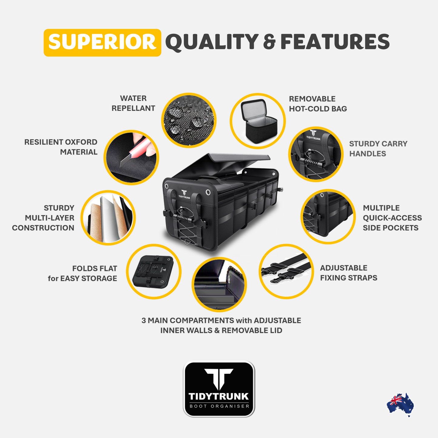 TIDYTRUNK Car Organiser & Insulated Cooler Bag